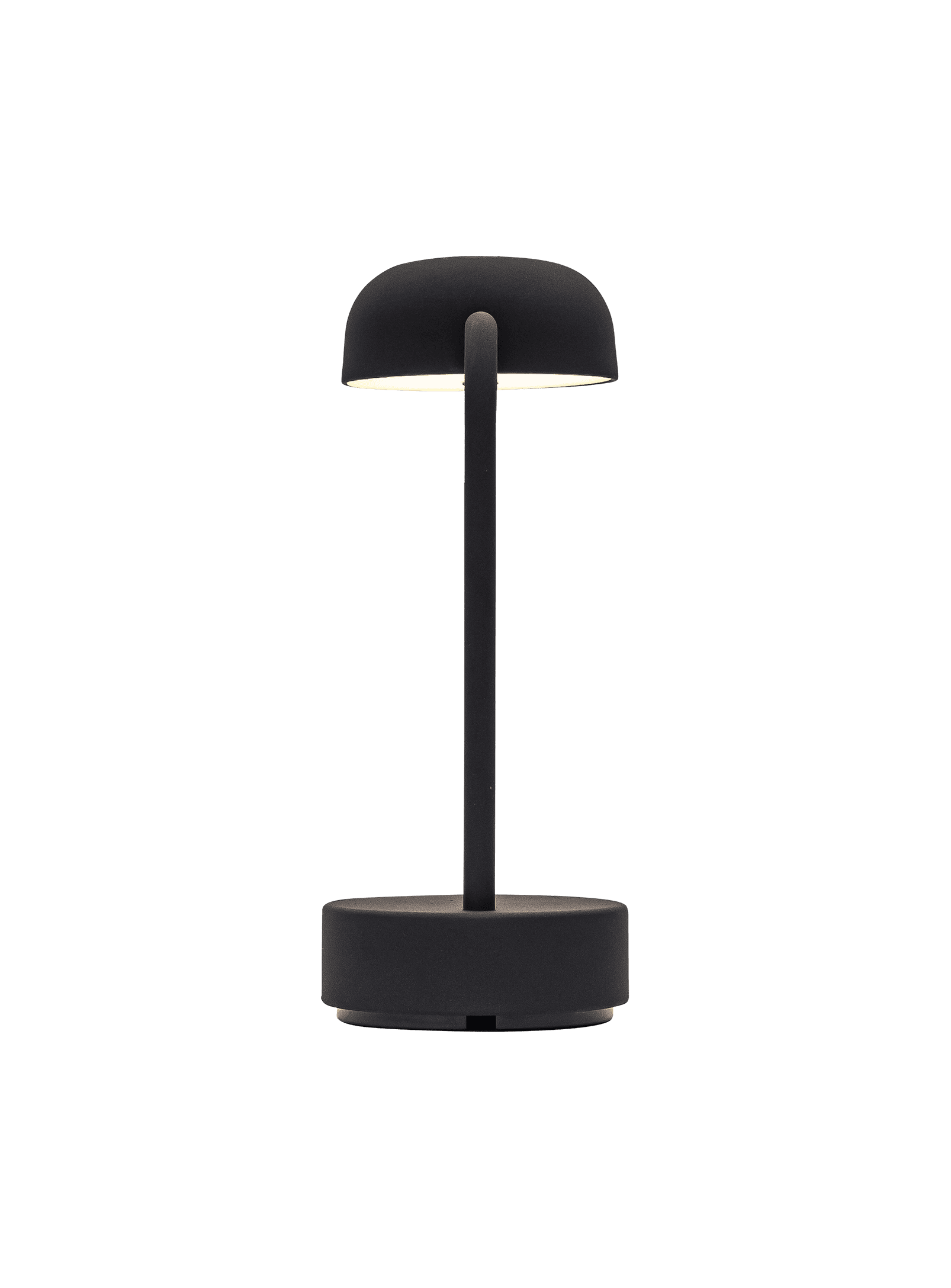 Kooduu Fokus Anthracite – a compact LED table lamp with a minimalist design and adjustable brightness for any task.