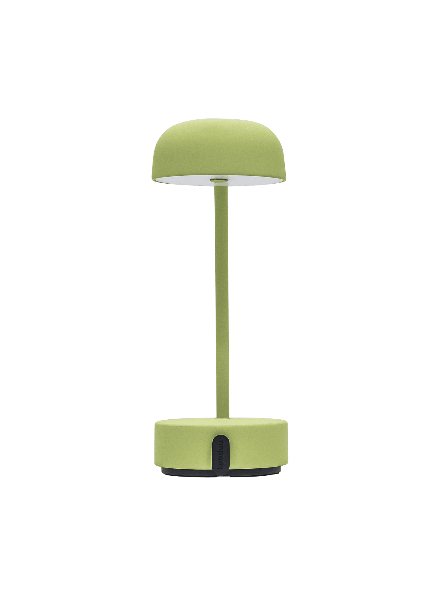 Kooduu Fokus Moss – versatile LED table lamp with USB charging and up to 40 hours of battery life for long-lasting illumination.