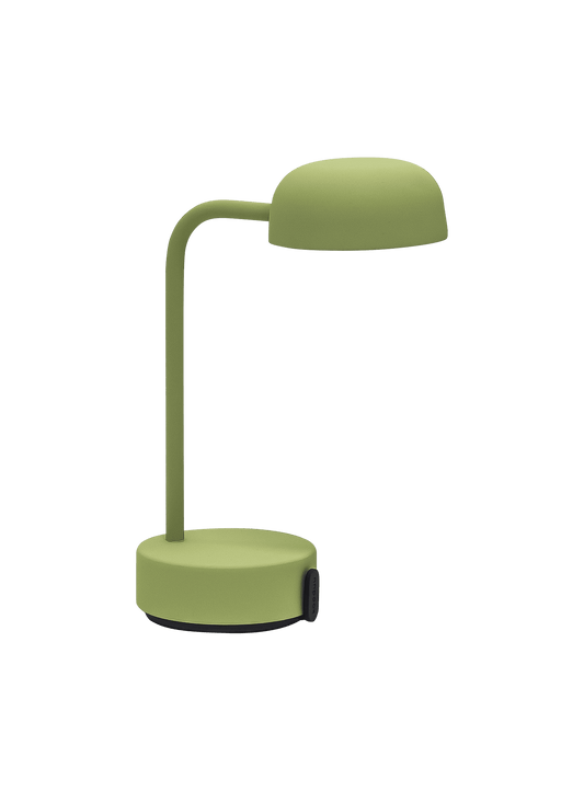 Fokus Moss by Kooduu – rechargeable LED table lamp with dimmable lighting, perfect for focused tasks or relaxation in Canadian homes.