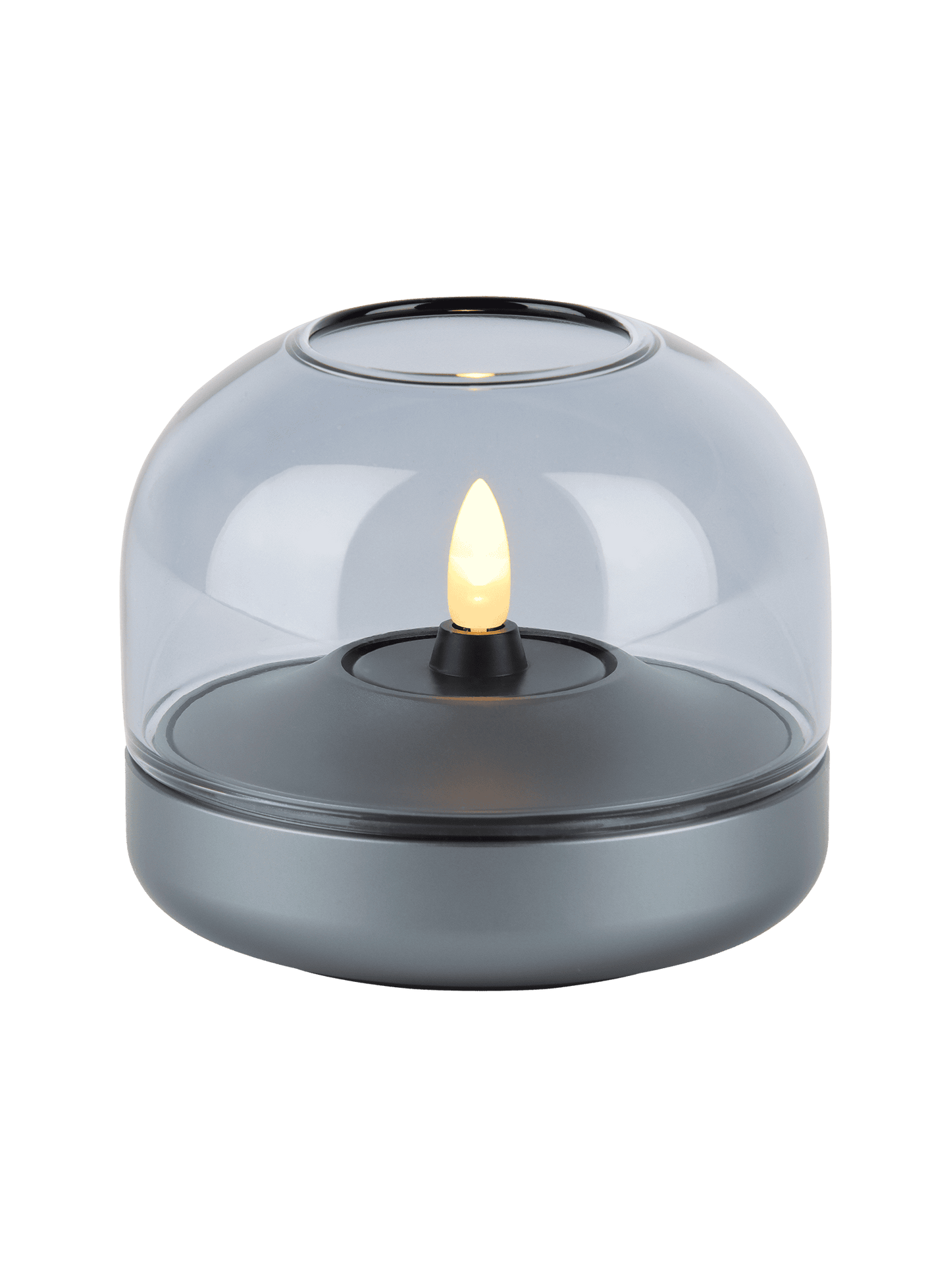 Kooduu Glow 08 Moody Blue – luxurious flameless candle holder with rechargeable LED candle for stylish, safe lighting.
