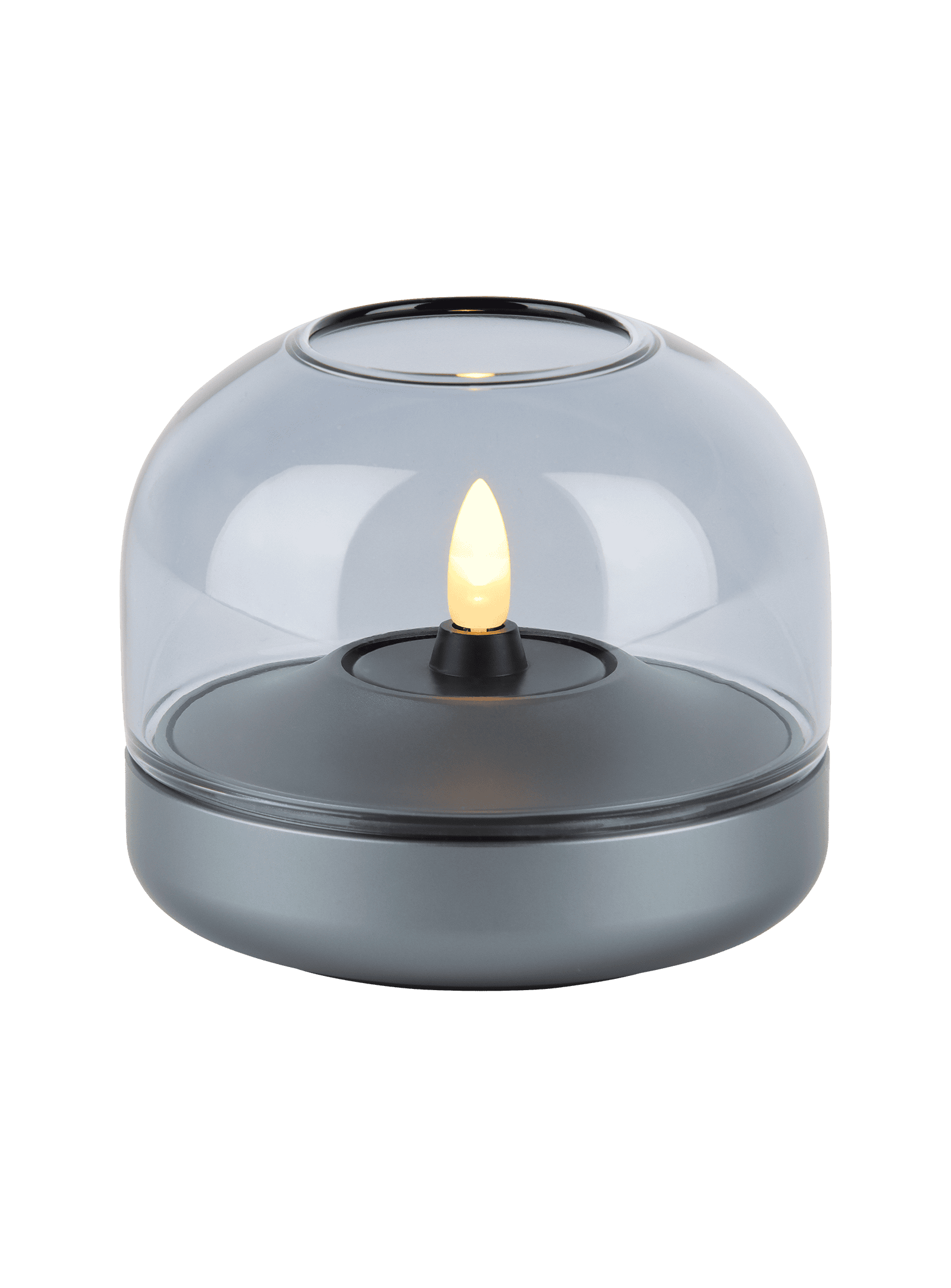 Kooduu Glow 08 Moody Blue – luxurious flameless candle holder with rechargeable LED candle for stylish, safe lighting.