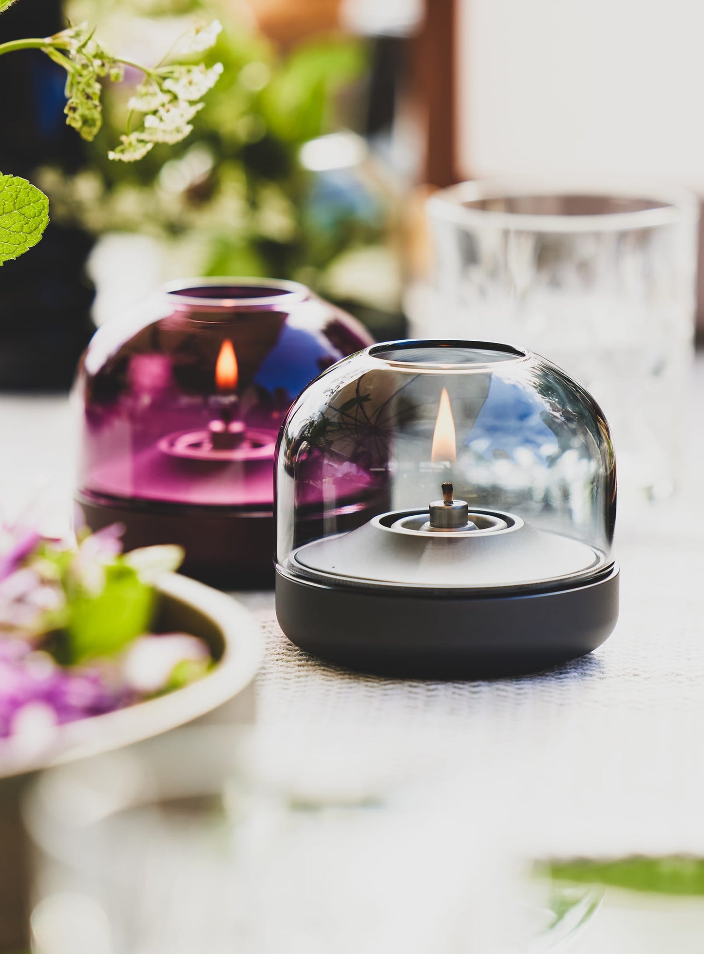Danish-inspired design, the Glow 08 Purple by Kooduu adds sophistication and over 100 hours of flameless LED light to your decor.