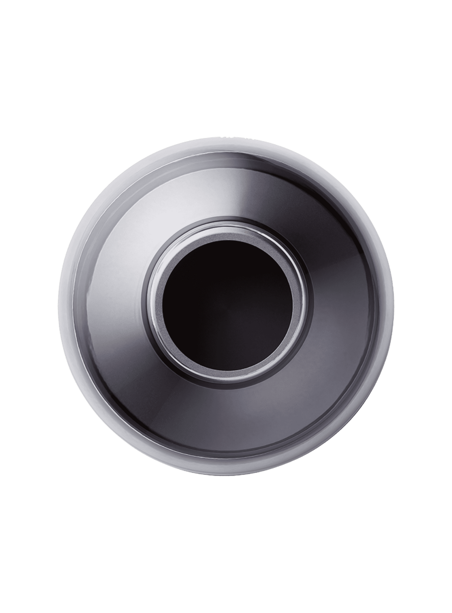 Kooduu Glow 08 Smokey Grey – elegant brushed aluminum and glass candle holder for over 100 hours of flameless LED candlelight.