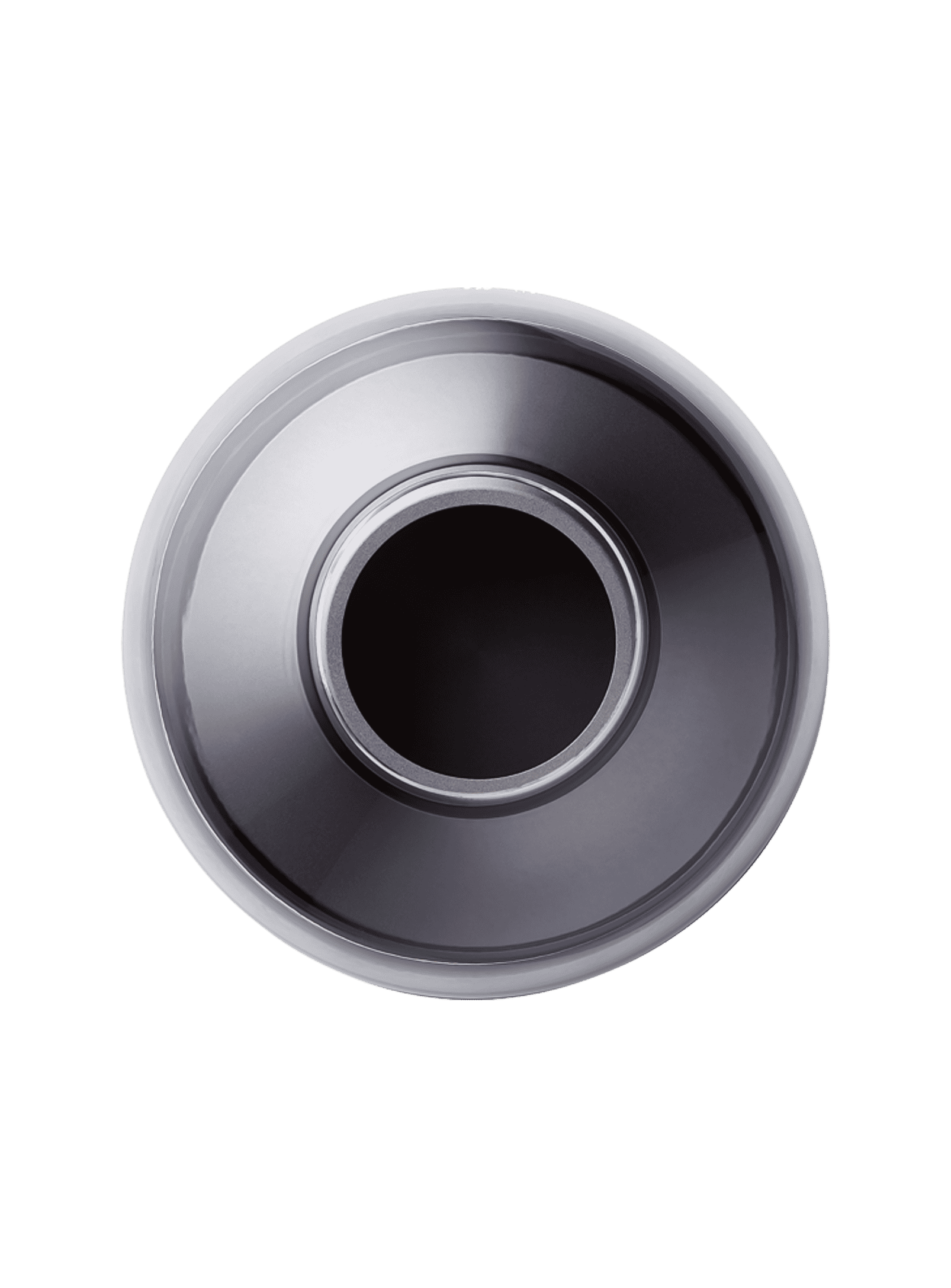 Kooduu Glow 08 Smokey Grey – elegant brushed aluminum and glass candle holder for over 100 hours of flameless LED candlelight.