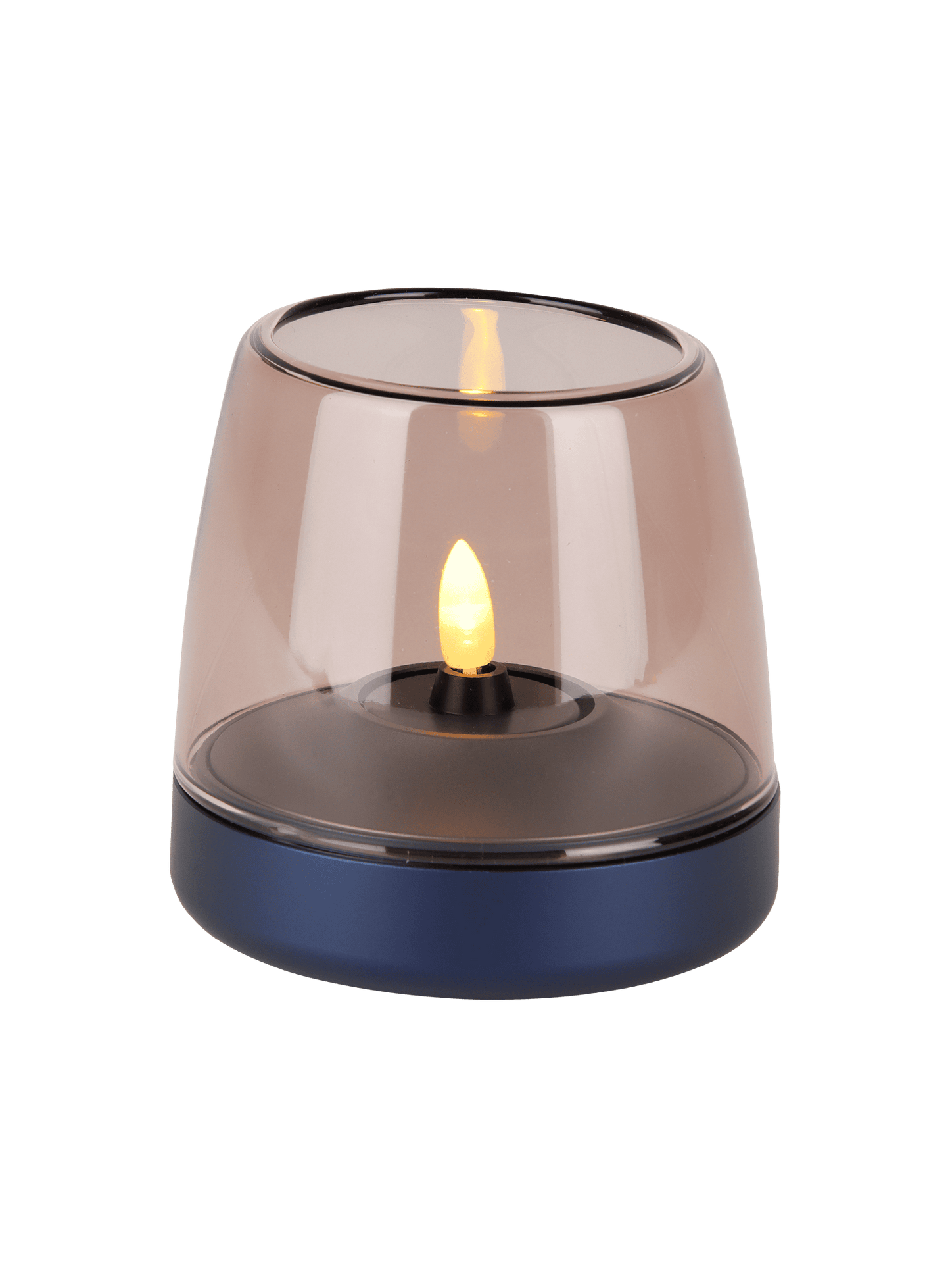Kooduu Glow 10 Cobalt Blue – sleek flameless candle holder with rechargeable LED candle for safe and stylish home decor.