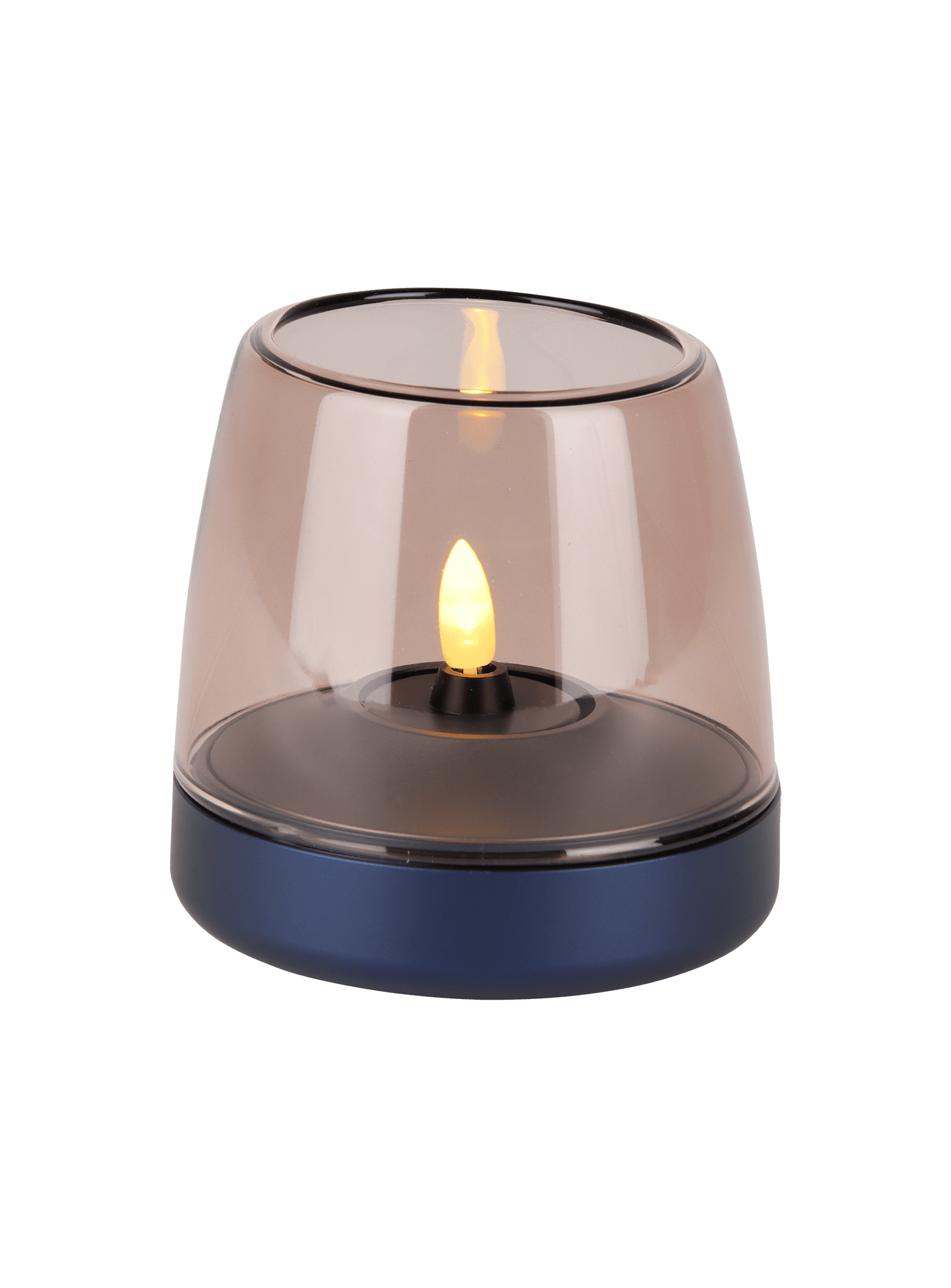 Kooduu Glow 10 Cobalt Blue – sleek flameless candle holder with rechargeable LED candle for safe and stylish home decor.