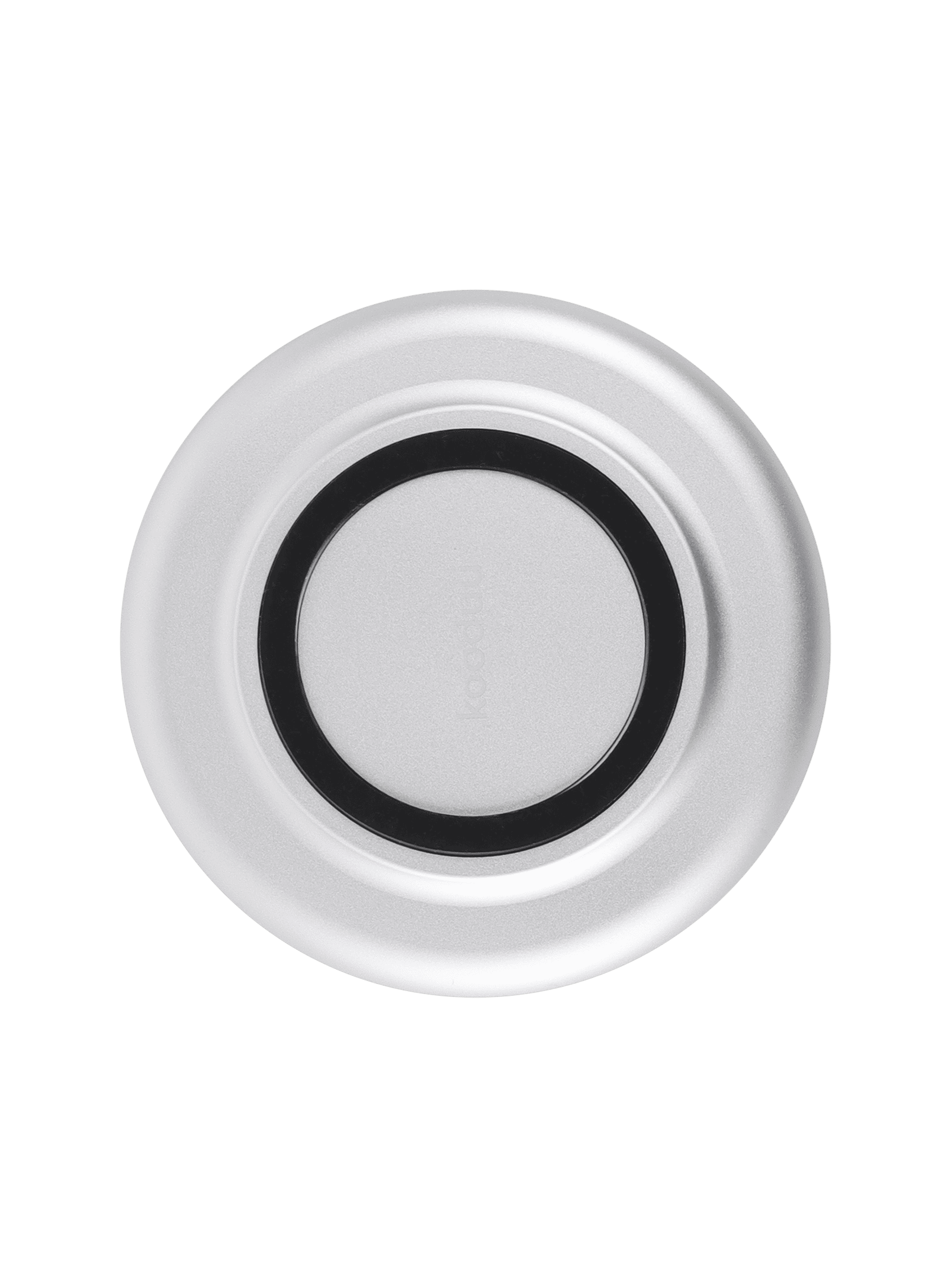 Kooduu Glow 10 Frosted Silver – brushed aluminum and handmade glass candle holder for over 100 hours of flameless LED candlelight.