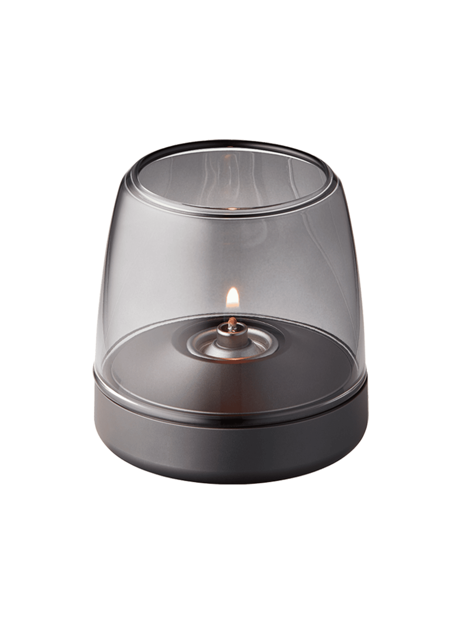 Flameless and rechargeable, the Kooduu Glow 10 Smokey Grey provides elegant LED candlelight with a luxurious Danish design.