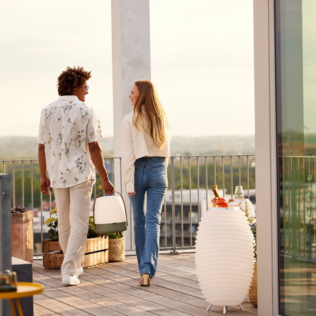 Say goodbye to cluttered entertainment spaces with the Kooduu Synergy 65 - the ultimate 3-in-1 device! With its LED lamp, Bluetooth speaker, and drinks cooler, you'll have everything you need for any occasion, and its portability means you can take it anywhere.