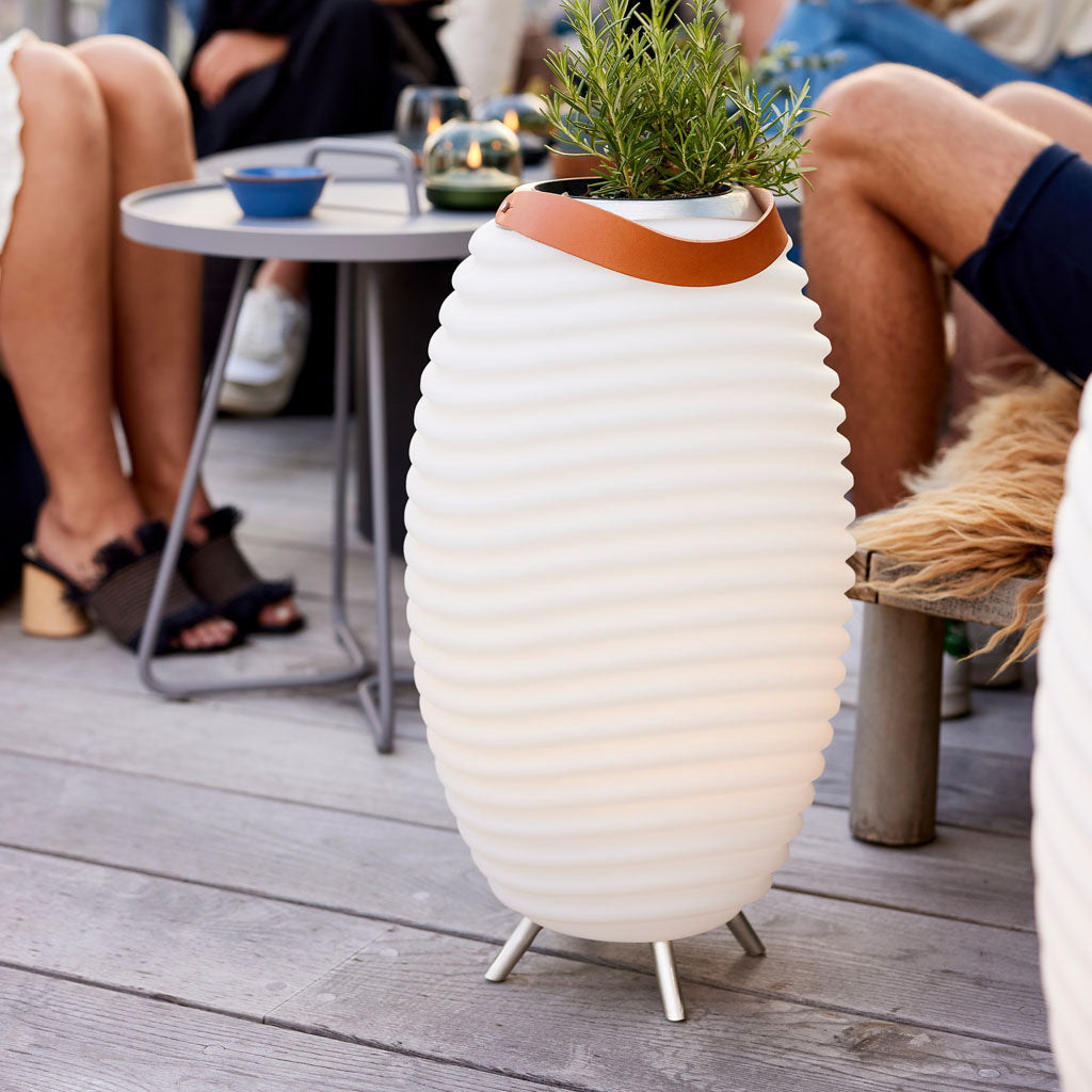 Elevate your home entertainment with the Kooduu Synergy - the ultimate 3-in-1 LED lamp, Bluetooth speaker, and drinks cooler that doubles as a stylish home accessory.