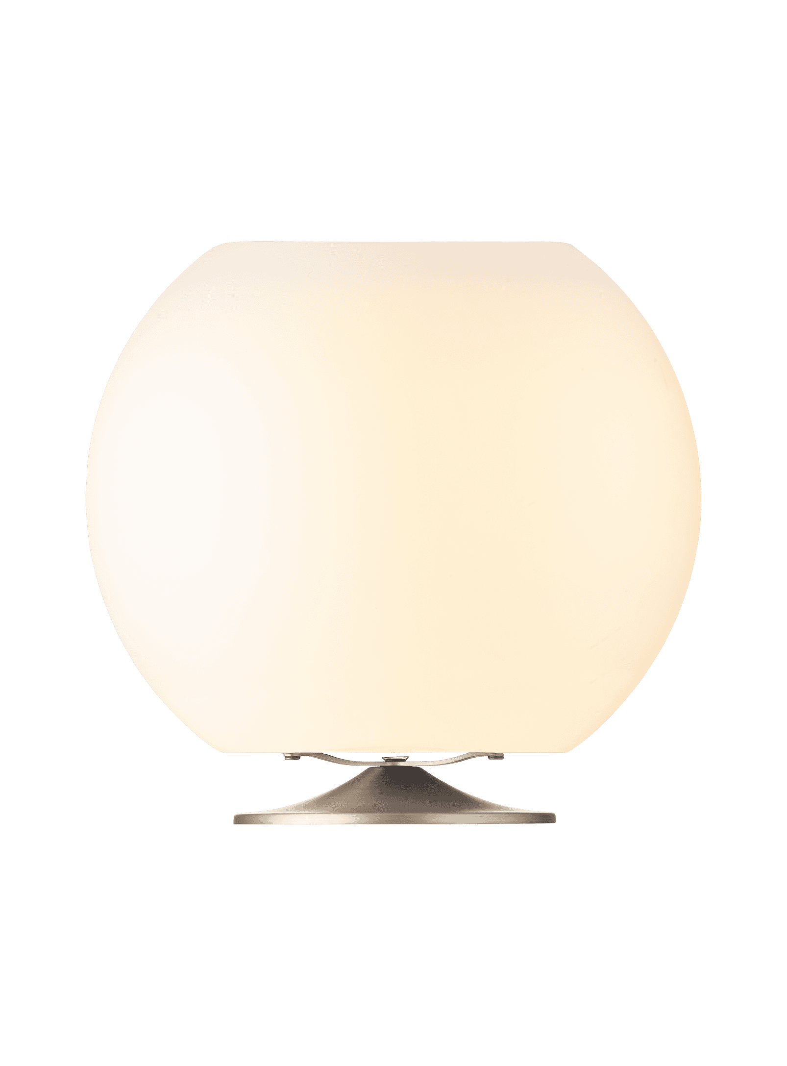 Sphere Brushed Silver by Kooduu – multifunctional LED lamp and drink cooler with Bluetooth speaker and sleek design.