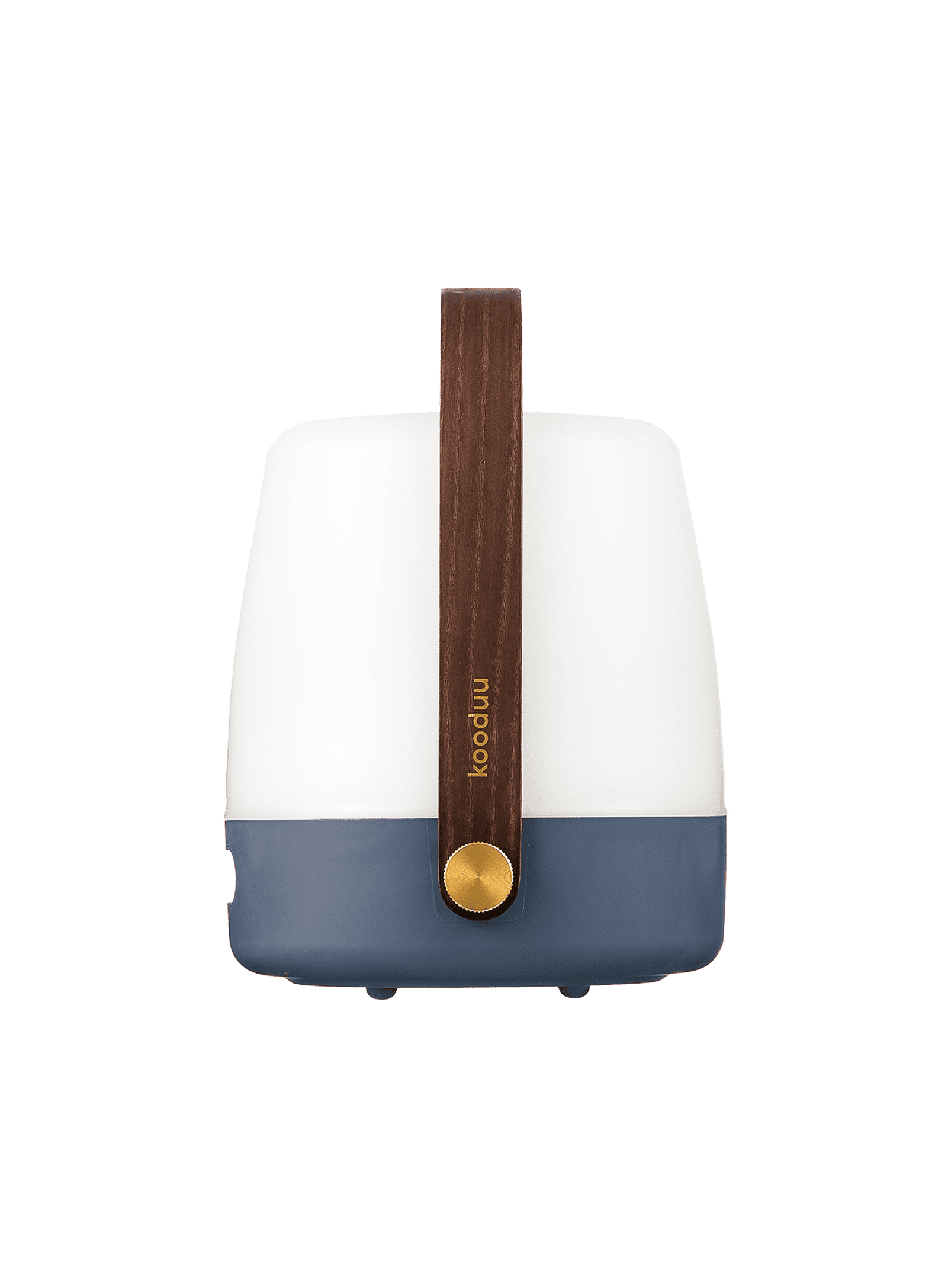 Lite-up Ocean Blue LED lamp – Danish-designed, portable with a wooden handle, perfect for creating a cozy ambiance anywhere.