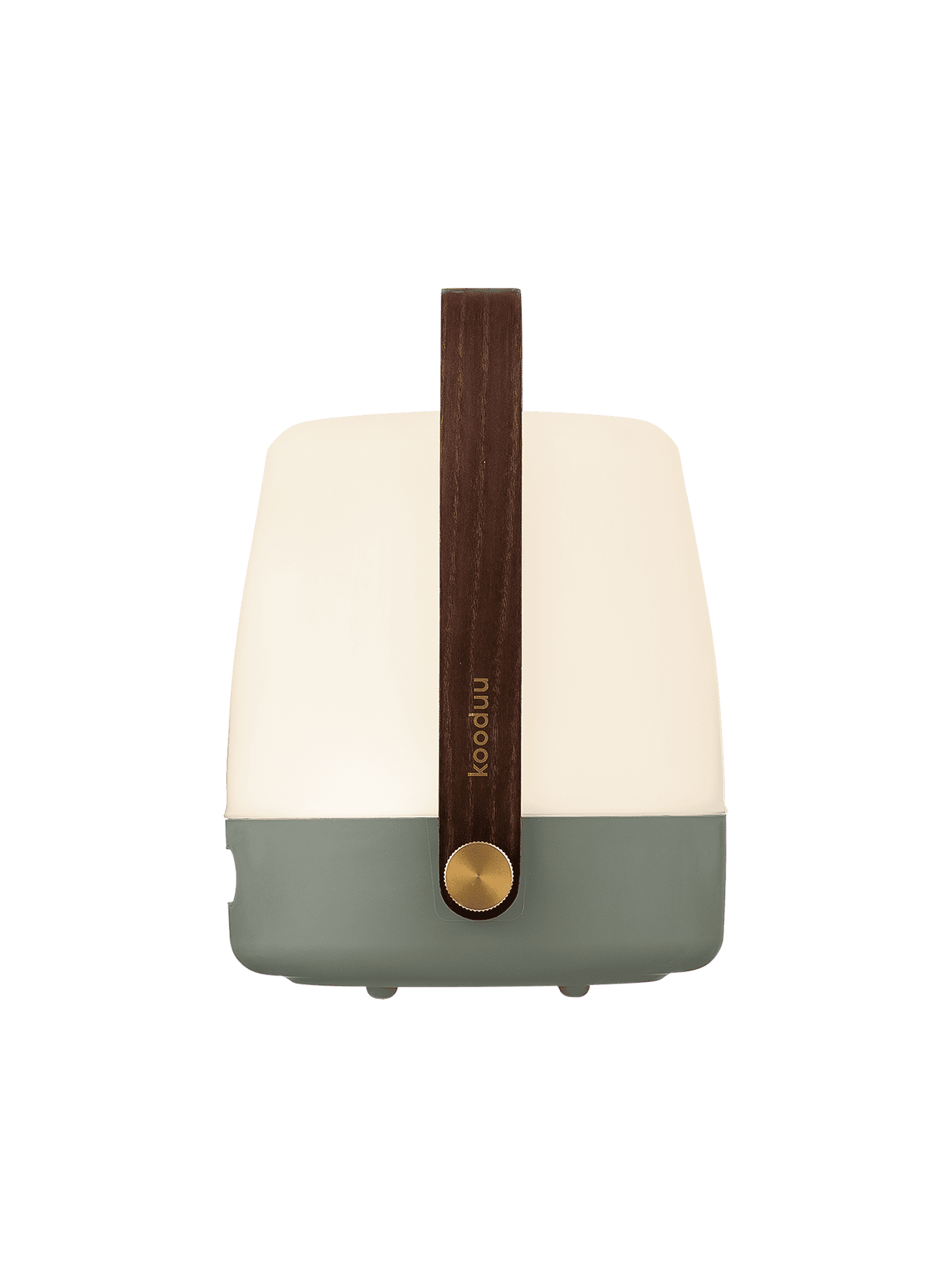 Kooduu Lite-up Petroleum – a stylish, compact LED table lamp with a wooden handle, ideal for home or outdoor lighting.