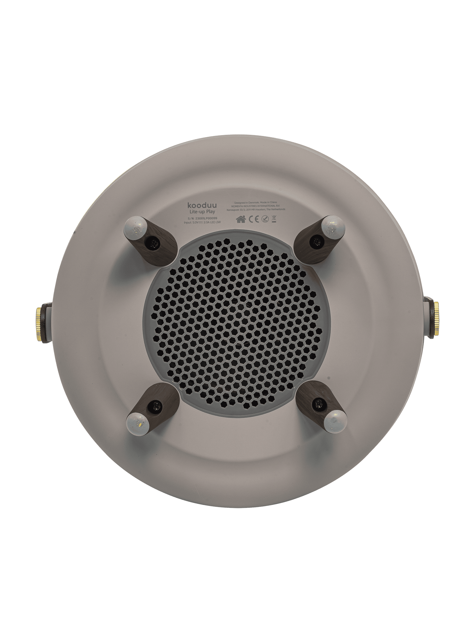 Lite-up Play Earth by Kooduu – dimmable LED lamp with 3000K light temperature and JBL Bluetooth speaker for premium sound.