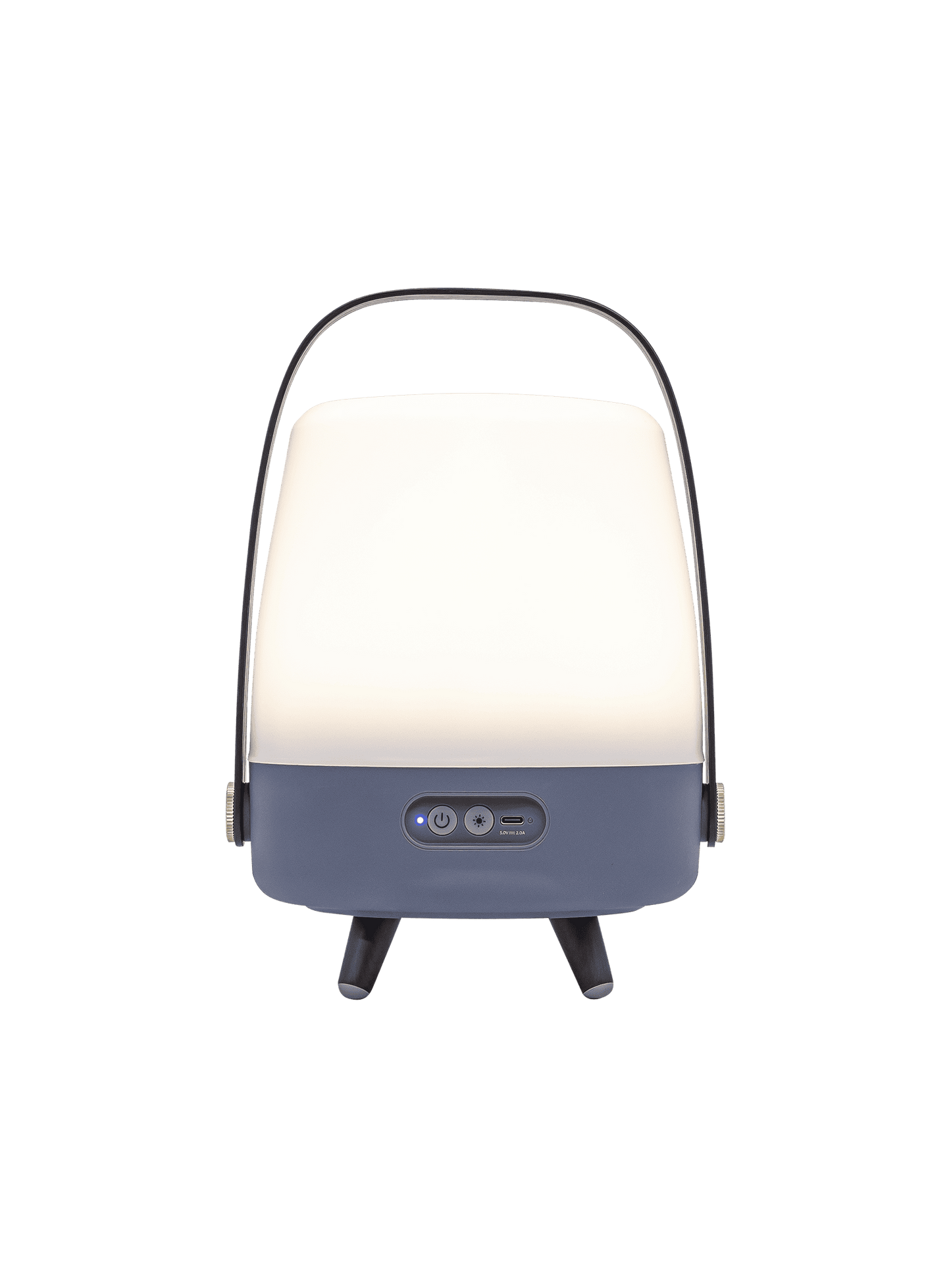 Lite-up Play Mini Ocean Blue by Kooduu – portable Bluetooth speaker lamp with 8-hour battery life and dimmable LED light.
