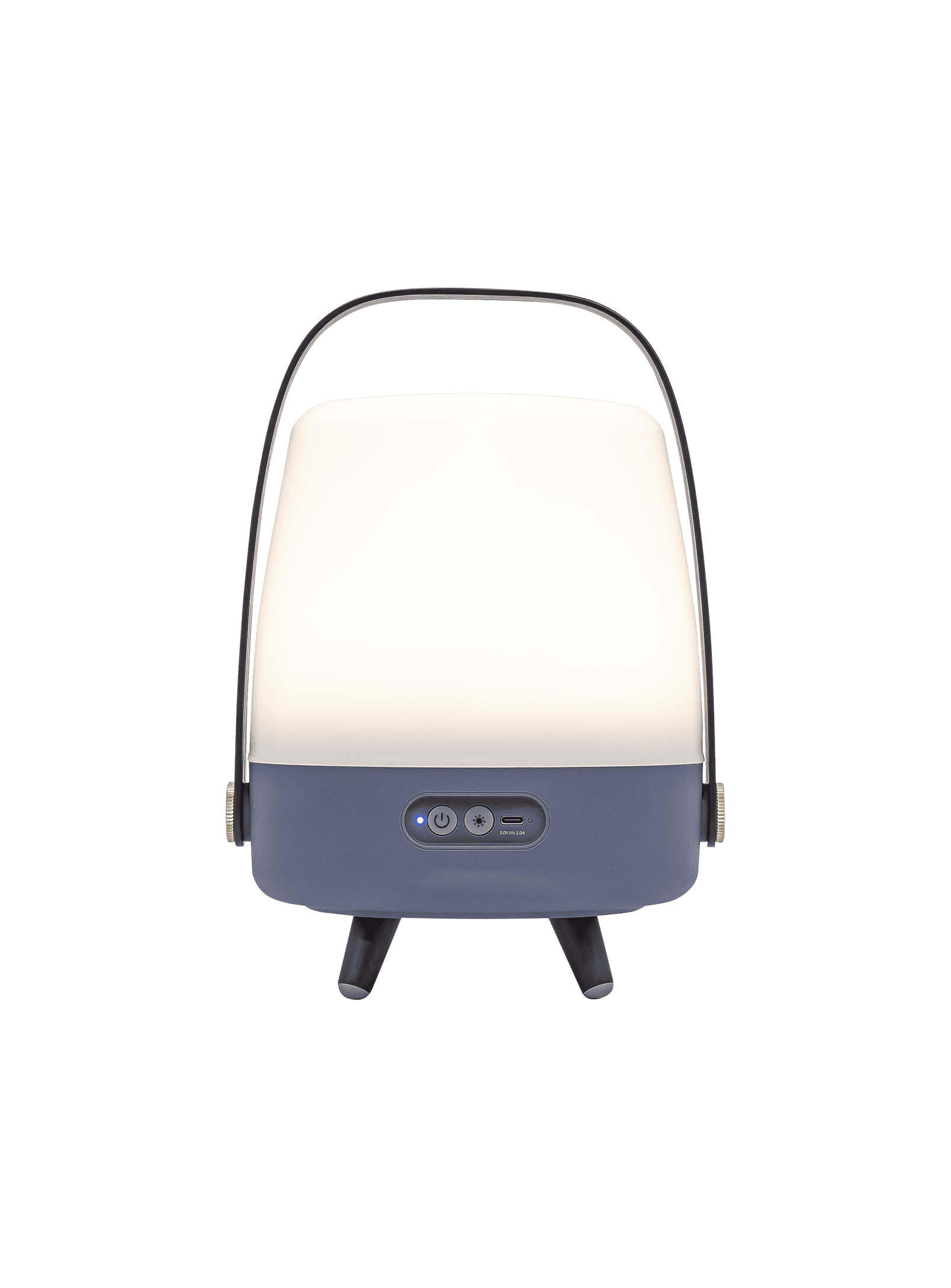 Lite-up Play Mini Ocean Blue by Kooduu – portable Bluetooth speaker lamp with 8-hour battery life and dimmable LED light.