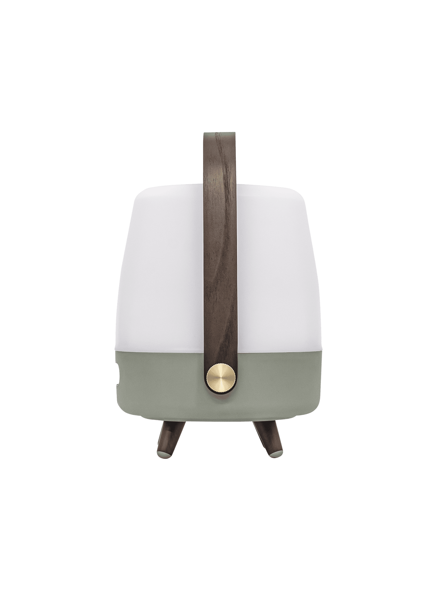 Kooduu Lite-up Play Mini Petroleum – LED lamp with JBL sound, wooden handle, and brass accents for elegant, portable lighting.