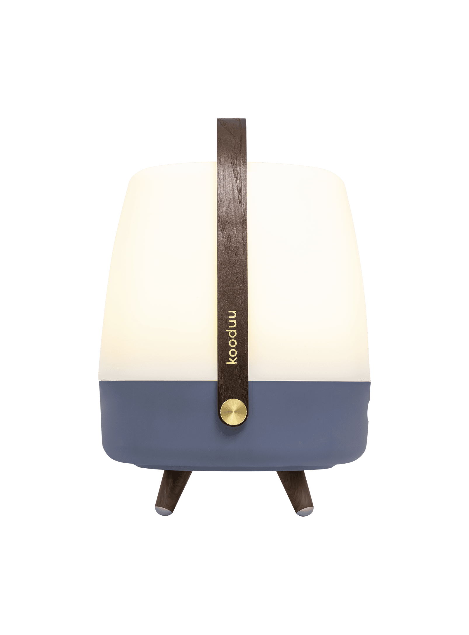Lite-up Play Ocean Blue by Kooduu – dimmable LED speaker lamp with True Wireless pairing for stereo sound and warm lighting.
