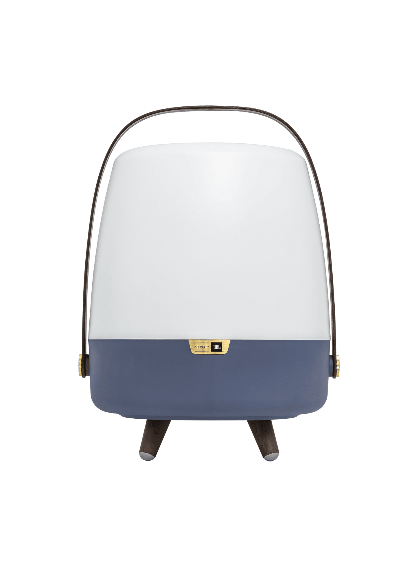 Kooduu Lite-up Play Ocean Blue – Scandinavian-designed LED lamp with JBL speaker and warm white dimmable lighting.
