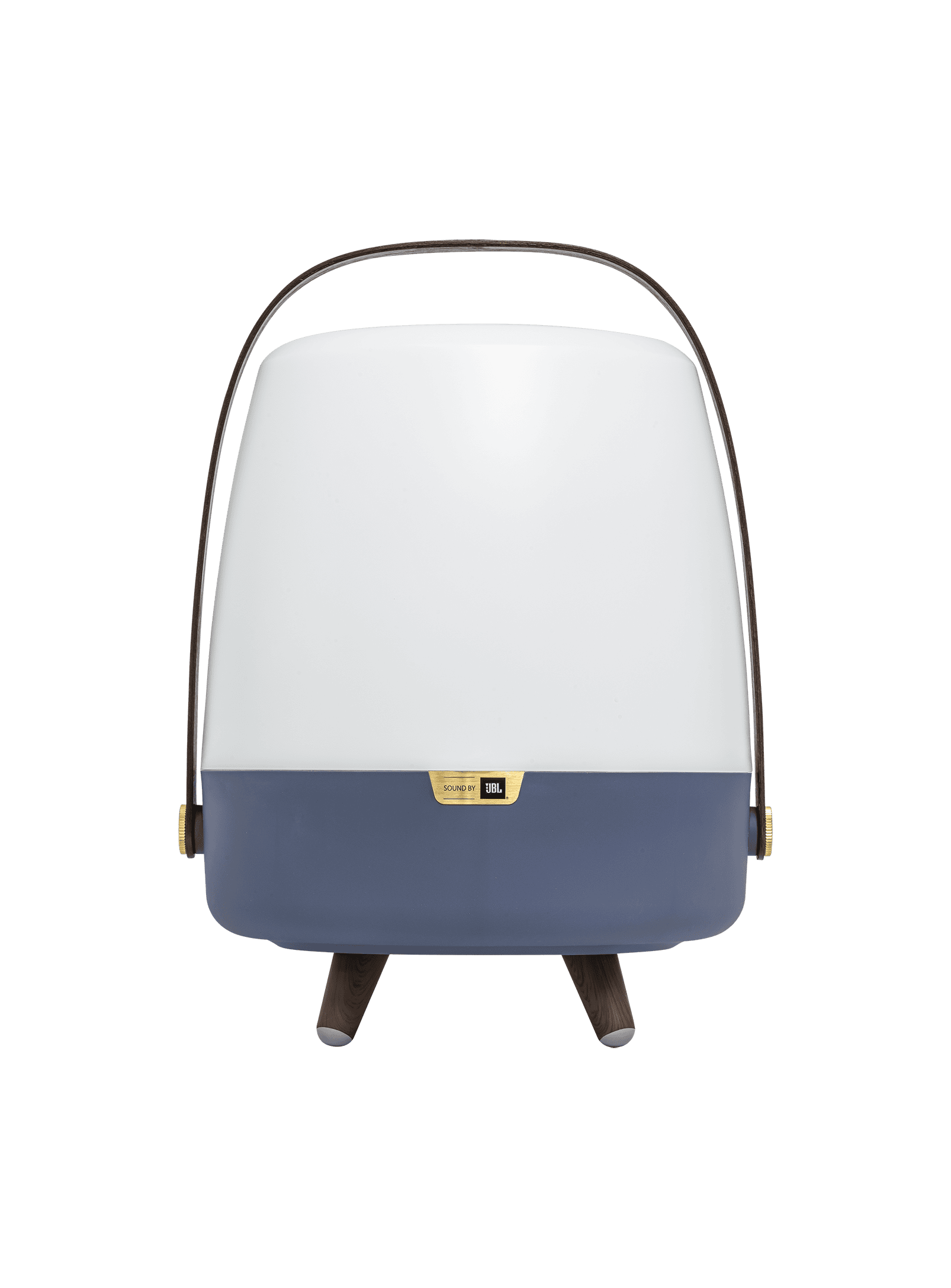 Kooduu Lite-up Play Ocean Blue – Scandinavian-designed LED lamp with JBL speaker and warm white dimmable lighting.