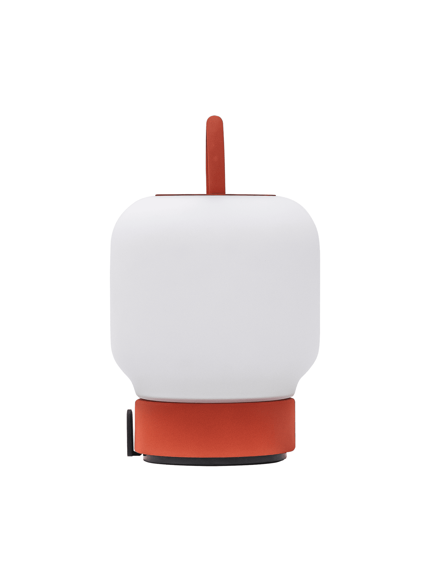 Loome Orange by Kooduu – compact LED table lamp with warm, dimmable lighting and steel handle, perfect for any room.