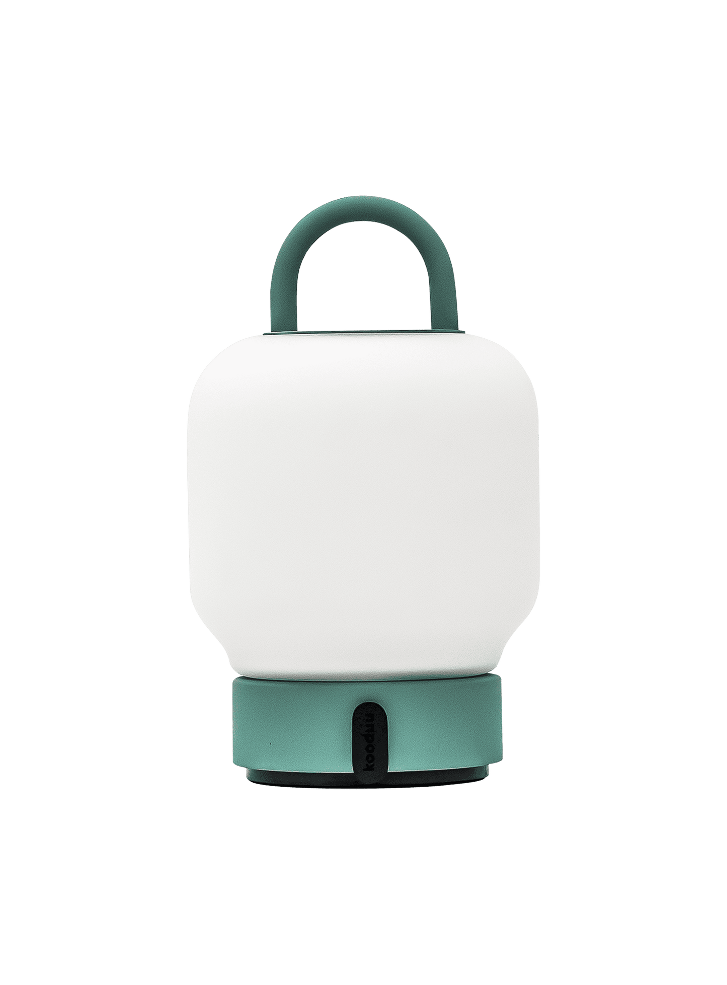 Loome Smoky Teal by Kooduu – portable LED lamp with adjustable dimmable lighting and a convenient handle for easy portability.
