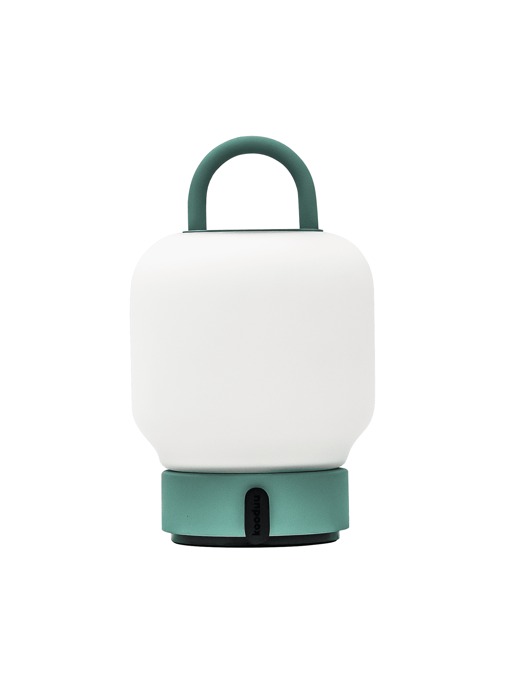 Loome Smoky Teal by Kooduu – portable LED lamp with adjustable dimmable lighting and a convenient handle for easy portability.