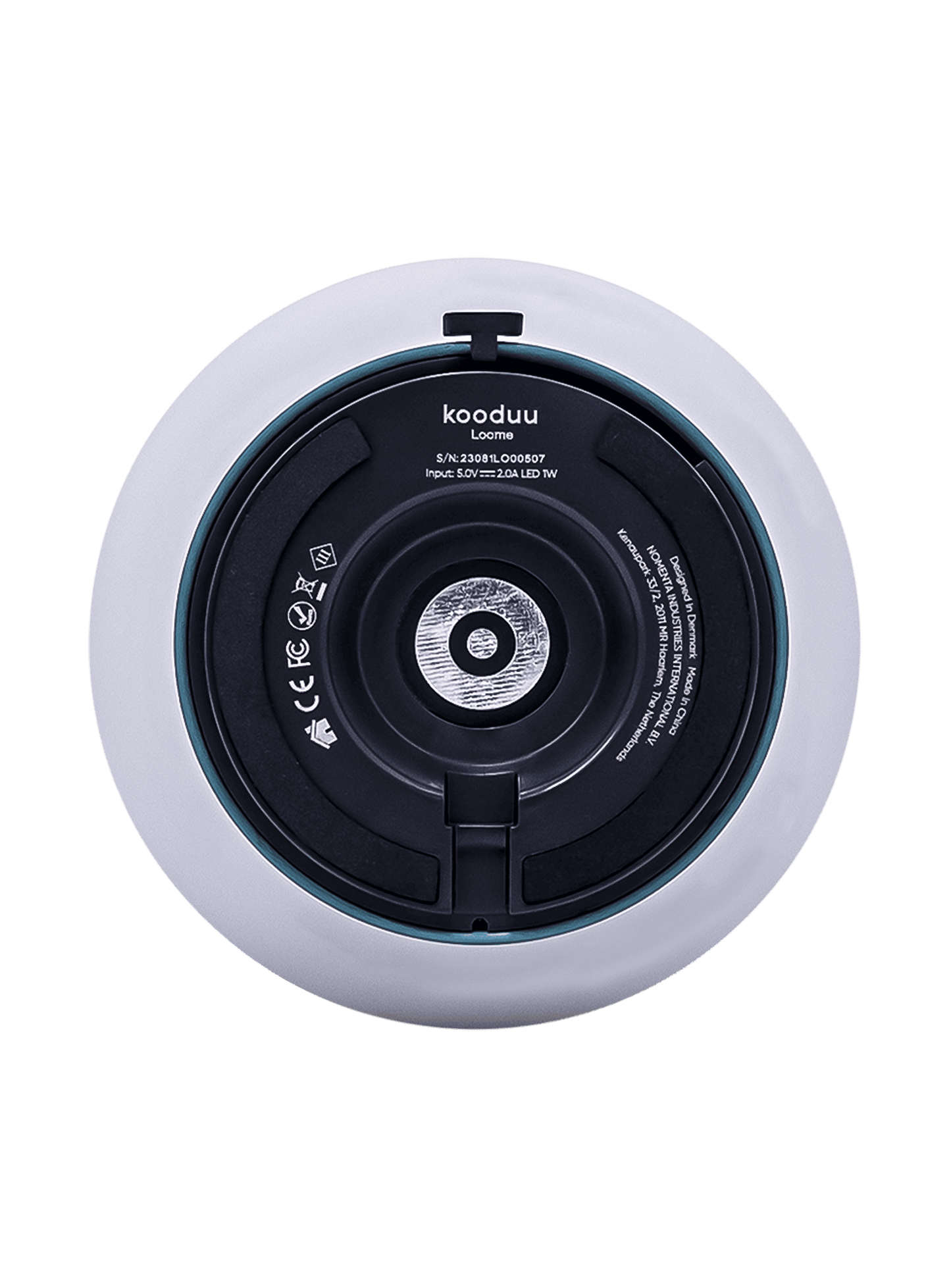 Loome Smoky Teal by Kooduu – rechargeable LED lamp with dimmable light and 40-hour battery life, ideal for Canadian homes.