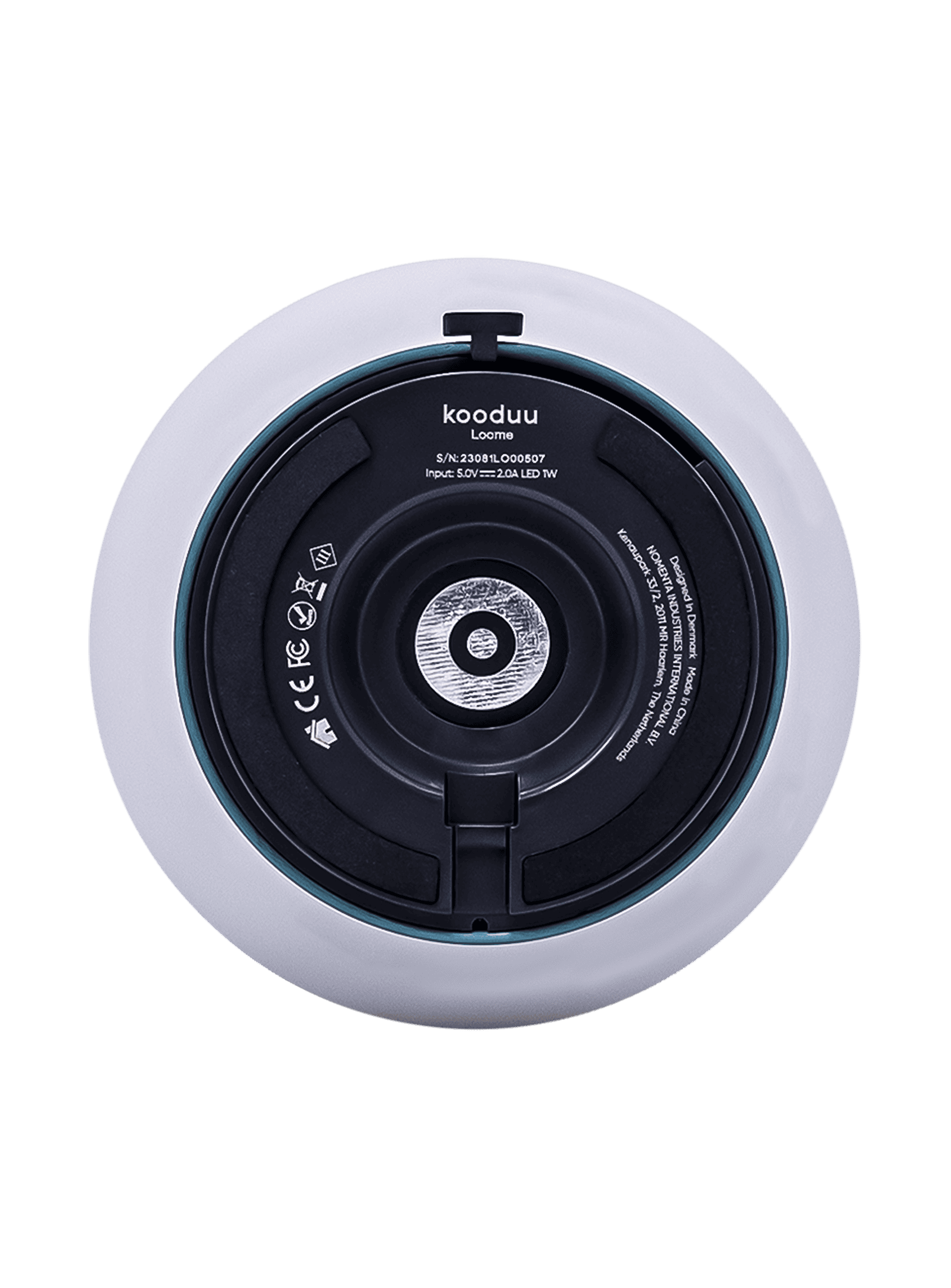 Loome Smoky Teal by Kooduu – rechargeable LED lamp with dimmable light and 40-hour battery life, ideal for Canadian homes.