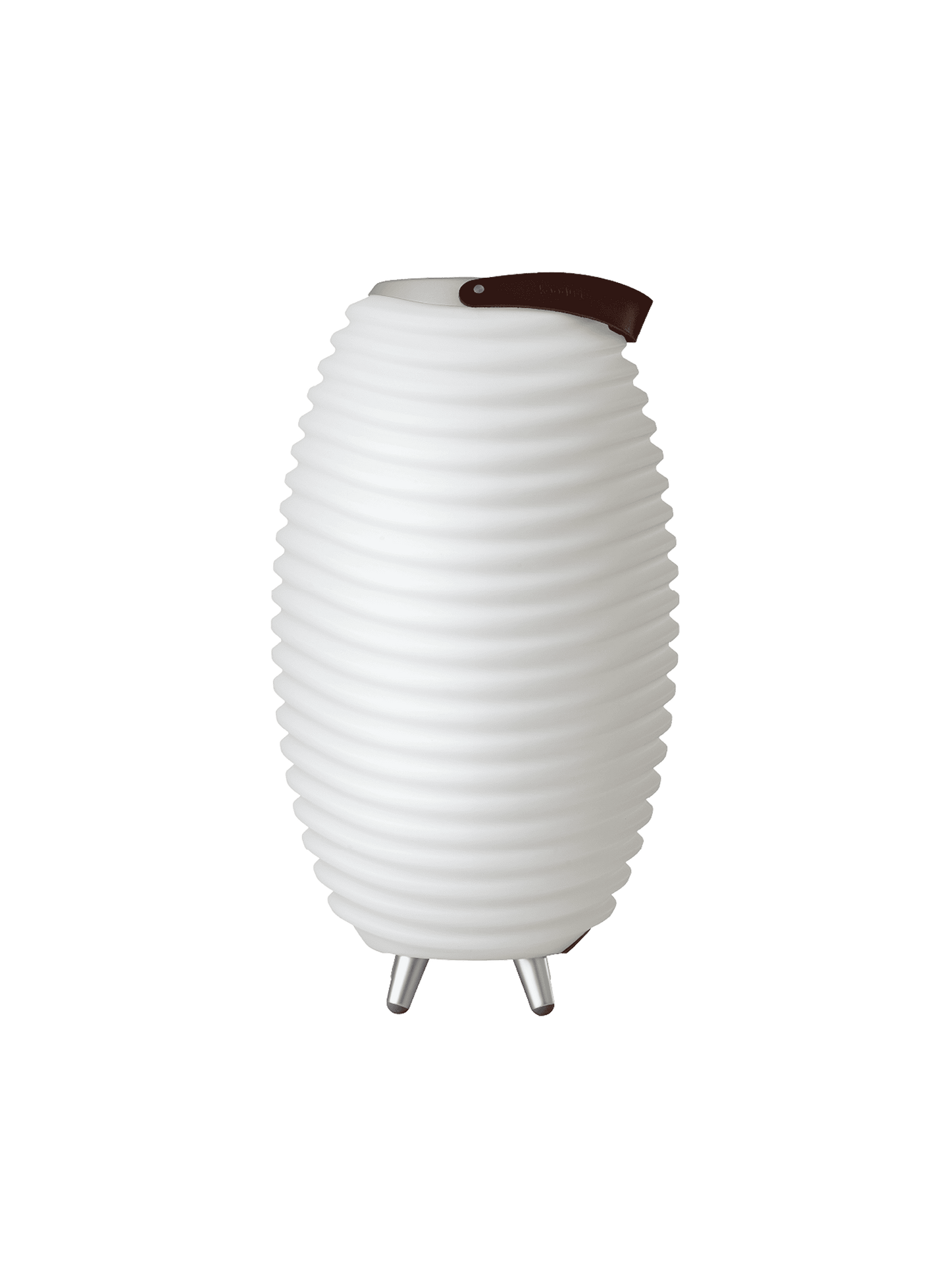 Kooduu Synergy 50 – portable LED lamp and speaker with dimmable lighting, built-in drink holder, and Bluetooth connectivity.