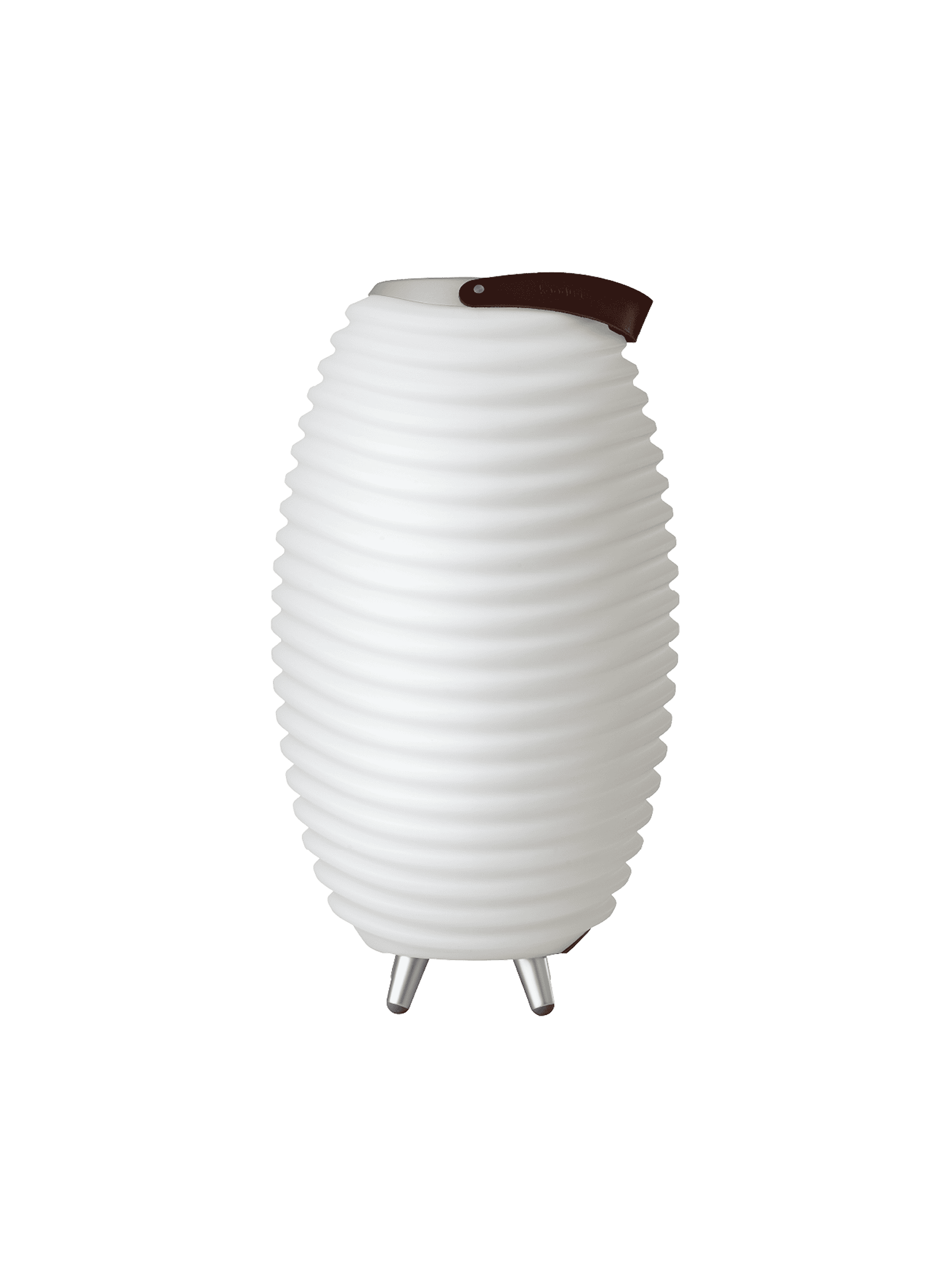 Kooduu Synergy 50 – portable LED lamp and speaker with dimmable lighting, built-in drink holder, and Bluetooth connectivity.