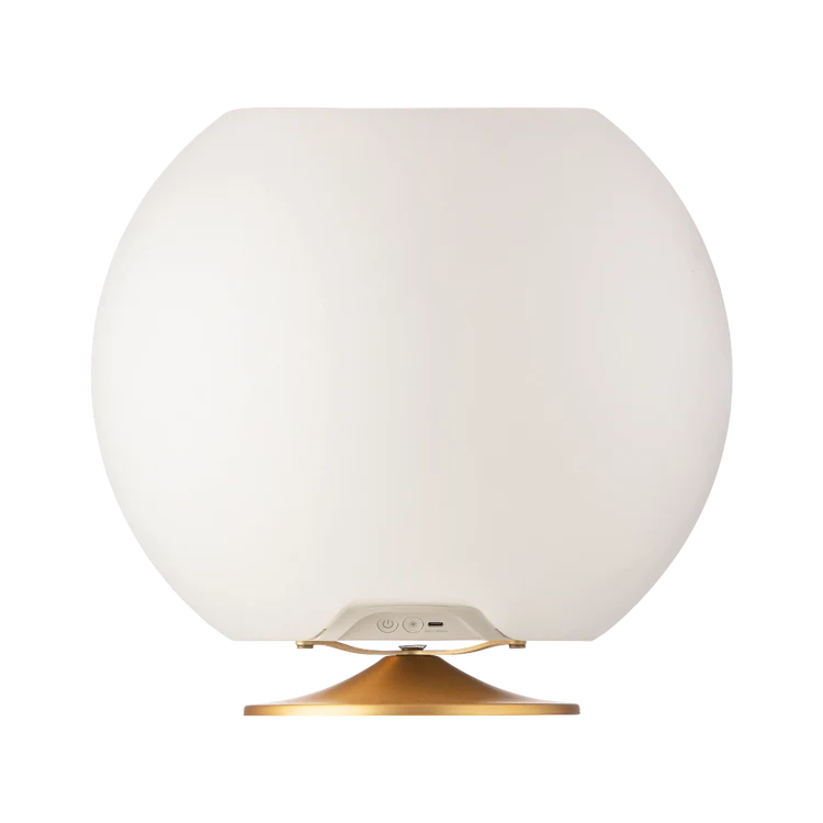 Elevate your hosting game with the Kooduu Sphere - the perfect blend of style and functionality. With its sleek round design, Bright Sound Technology™, and ample space for 2 bottles, this drinks cooler and speaker lamp is the ultimate party accessory.