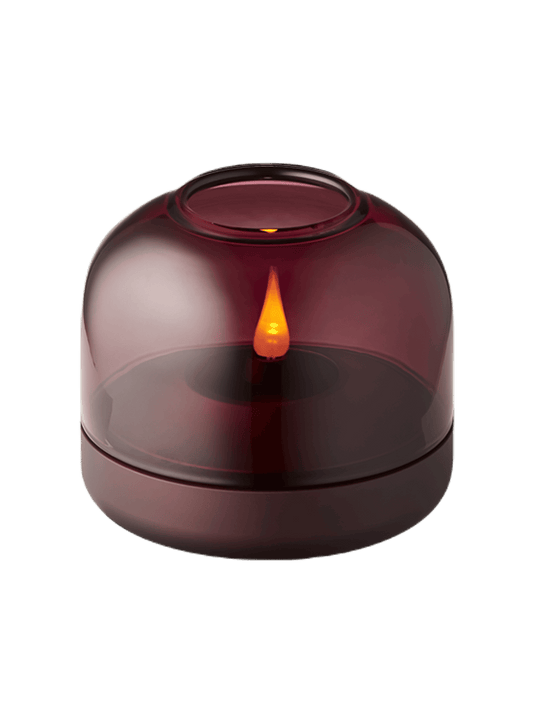Kooduu Glow 08 Purple – luxurious flameless candle holder with rechargeable Shine LED candle for safe, stylish lighting.