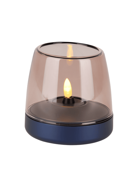 Kooduu Glow 10 Cobalt Blue – sleek flameless candle holder with rechargeable LED candle for safe and stylish home decor.