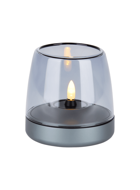 Kooduu Glow 10 Moody Blue – stylish flameless candle holder with rechargeable LED candle for safe, long-lasting home lighting.