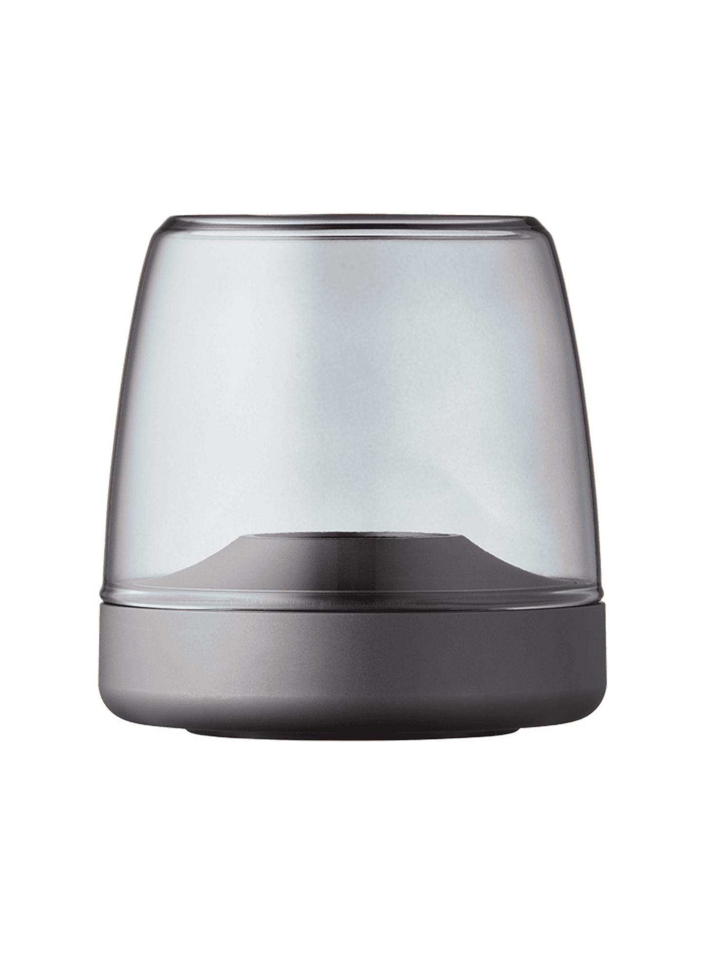 Kooduu Glow 10 Smokey Grey – durable flameless LED candle holder offering long-lasting light with just 3 hours of charging time.